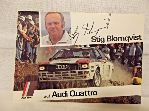 Stig blomqvist autogramm audi - autogramm,