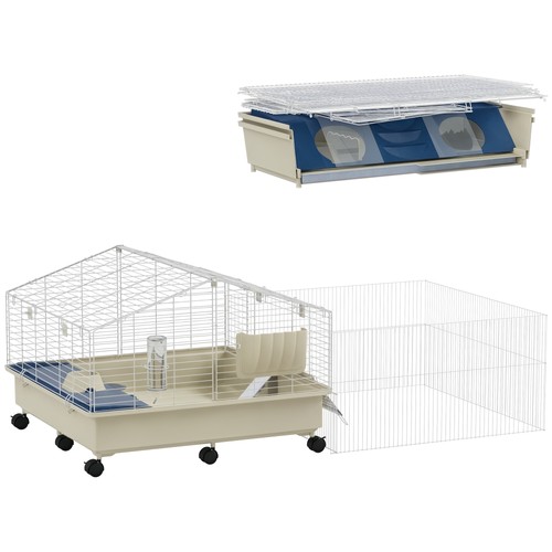 Kleintierkäfig mit laufstall - kleintierkäfig,
