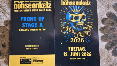 Böhse onkelz tour 2026 - böhse, ticket