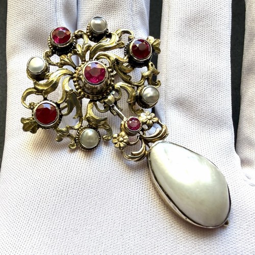 Neorenaissance silber brosche - neorenaissance,