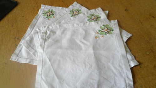 4er set vintage bestickte - 4er,