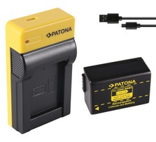 USB-Ladegerät + Akku für Panasonic Lumix DMC-FZ48, -FZ62, DMC-FZ72 - DMW-BMB9-E