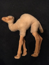Original Steiff Tier, antik, Kamel - 35 x 30 cm / Knopf fehlt - Loch erkennbar