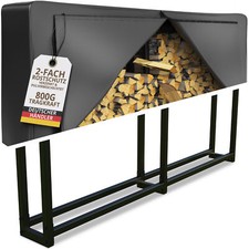 Kaminholz Regal außen Metall