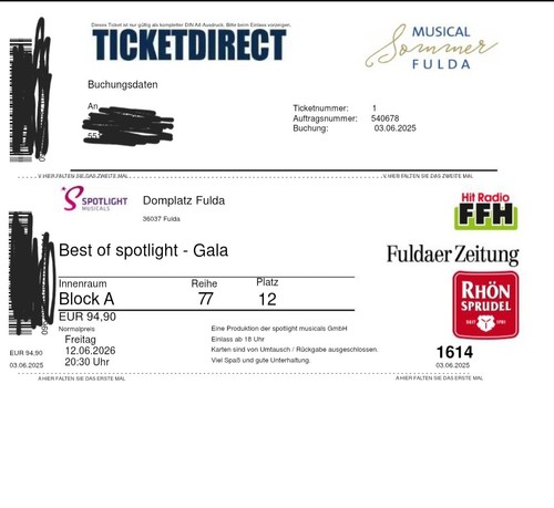 Tickets spotlight musical - 2,