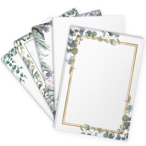 Briefpapier blumen mix 50 - blumen,