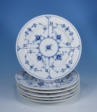 Royal Copenhagen "Musselmalet gerippt" 6 Brotteller 14,2 cm. 182  1.Wahl