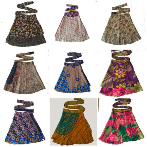 5er pack vintage seide sari - 5er,
