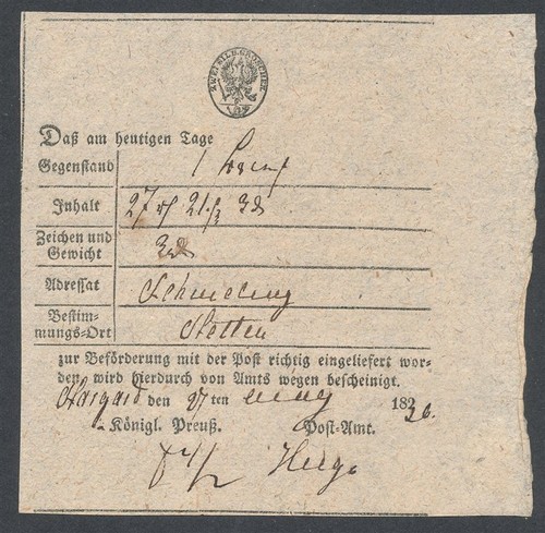 407869 preußen postschein - 407869),