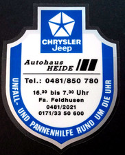 Werbe-Aufkleber Chrysler Jeep