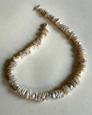 Kette Collier Perlen runde und