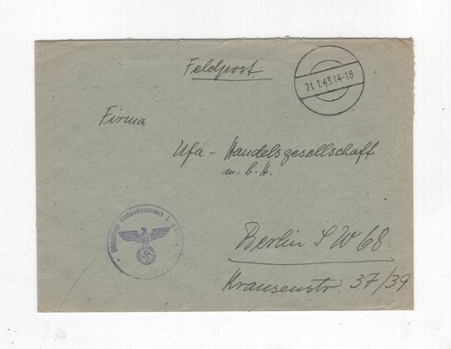 1943 reich feldpostbrief - 1943,
