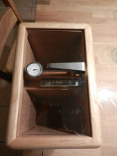 Humidor Zigarrenkiste, Buchenholz Zigarrenkasten, Display Schrank mit Hygrometer
