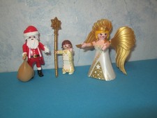 Playmobil Weihnachten Nikolaus mit Sack Engel + KInd