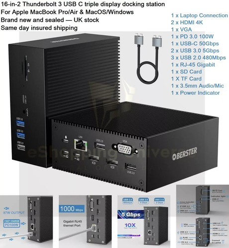 Dual monitor dockingstation - dual,