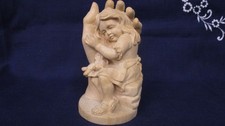 Holzfigur "Schützende Hand" Mädchen, 13cm natur, Holzschnitzerei* Südtirol