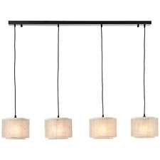 Brilliant Decken Pendel Hänge Leuchte Lampe ODAR Metall Textil beige 22x125cm