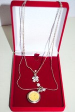 Halskette mit Anhänger von Hultquist Doppelreihige Kette Silberton