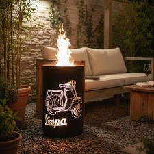 Feuertonne / Feuerkorb mit Motiv " Vespa " 