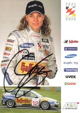 Christina Surer, alte Autogrammkarte, Originalautogramm, Tourenwagen