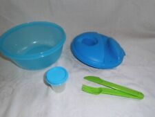 Tupperware Schüssel mit Deckel Salat to Go 1,5 l + Besteck +Wichtel Clarissa Rar
