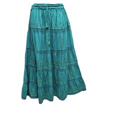 Baumwollrock Spitze bestickt
