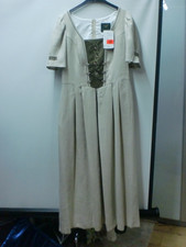 beiges Leinen Trachten  Kleid