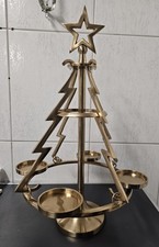 ABELLA Xmas Adventskranzständer handgefertigt 100% Aluminium H. 51 / 56cm, Ø...