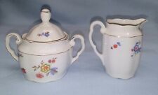 Altes Zucker, Sahne Set, Zuckerdose, Milchkännchen Porzellan H 394