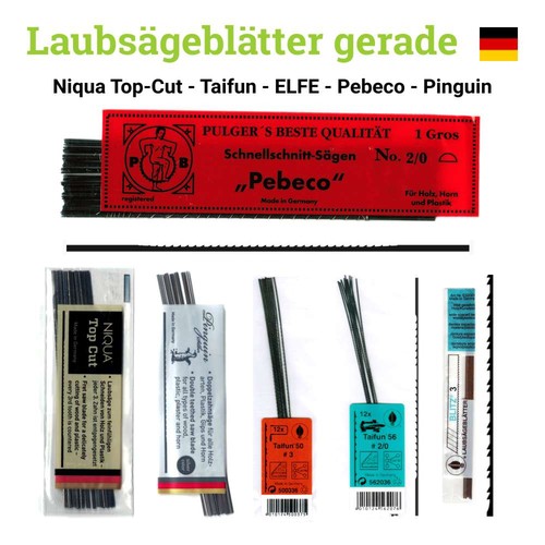 Laubsägeblätter holz gerade - laubsägeblätter,