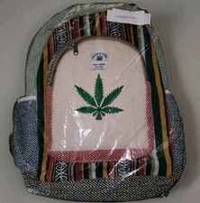Colourful hemp large backpack - hemp,