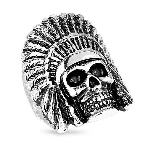 Totenkopf biker ring edelstahl - biker,