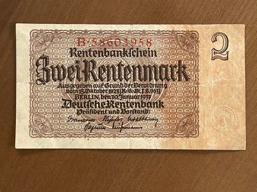 Rentenmark 1937 - 2,