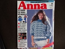 Zeitschrift  Anna 11/1989 Handarbeiten stricken häkeln   sticken Aenne Burda