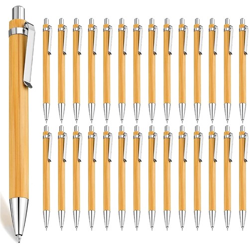 Bambus kugelschreiber set - kugelschreiber, 30