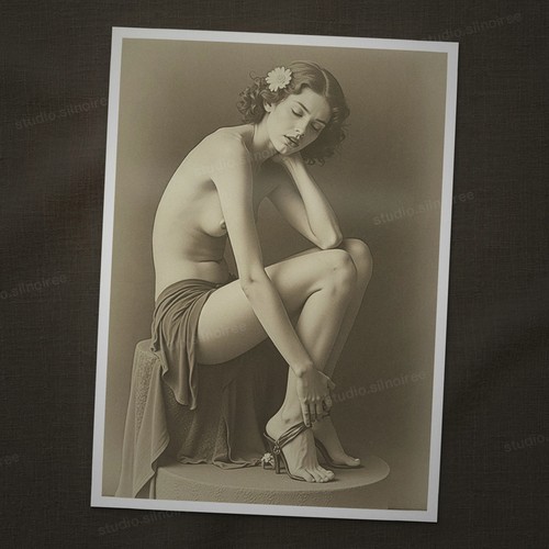 Vintage fotoabzug frauenakt - vintage, sw