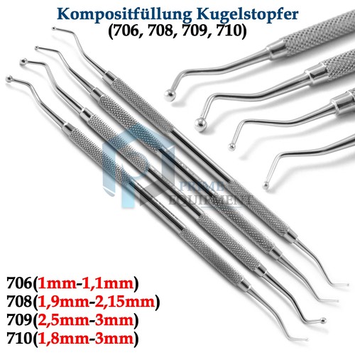 4er dental kugelstopfer set - kugelstopfer,