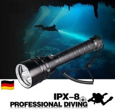 XL LED Profi Tauchlampe Unterwasser Lampe  Tauchen Bis zu 200m✔️2xAkku✔️DE🇩🇪✔️