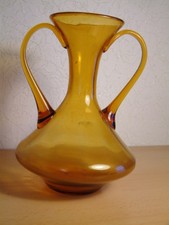 Honig Farbige Pokal Henkel Amphore Abriss Mundgeblasen Blumen Vase Flowers vase