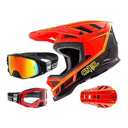 Downhill helm mit - helm, brille