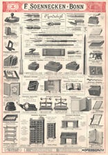 Reklame-Werbung "F. Soennecken-Bonn" Ganzseitig Orig. Holzstich von 1899