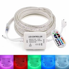 Superhell 5050 LED Stripe Streifen Lichterkette Wasserdicht Lichtband 220V 230V