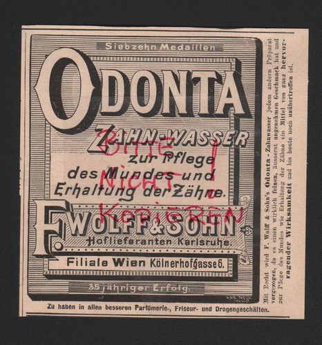 Karlsruhe werbung 1898 f - karlsruhe,,