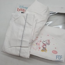 Interbaby MN006-18 3Stück Bettwäsche Wiege Disney Minnie Mouse Weiss... MN006-18