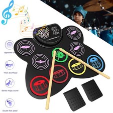 Schlagzeug Elektronisch Drum Set, 9 Pads, Aufrollbar Elektrischesfür Kinder DHL