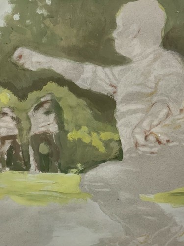 Aquarell gerahmt boccia spiel - aquarell,