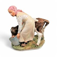 Royal Copenhagen Porzellanfigur Mädchen Mit Kalb Nr. 779 Von Hr. Thomsen, Mint