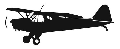 Piper cub aufkleber - j-3,
