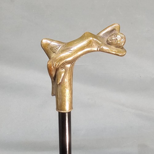 Alter bronze gehstock - bronze,