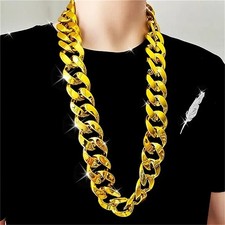 Cosplay / Hip Hop / Rapper Accessoire / Filmrequisite / Kunststoff  gold Kette